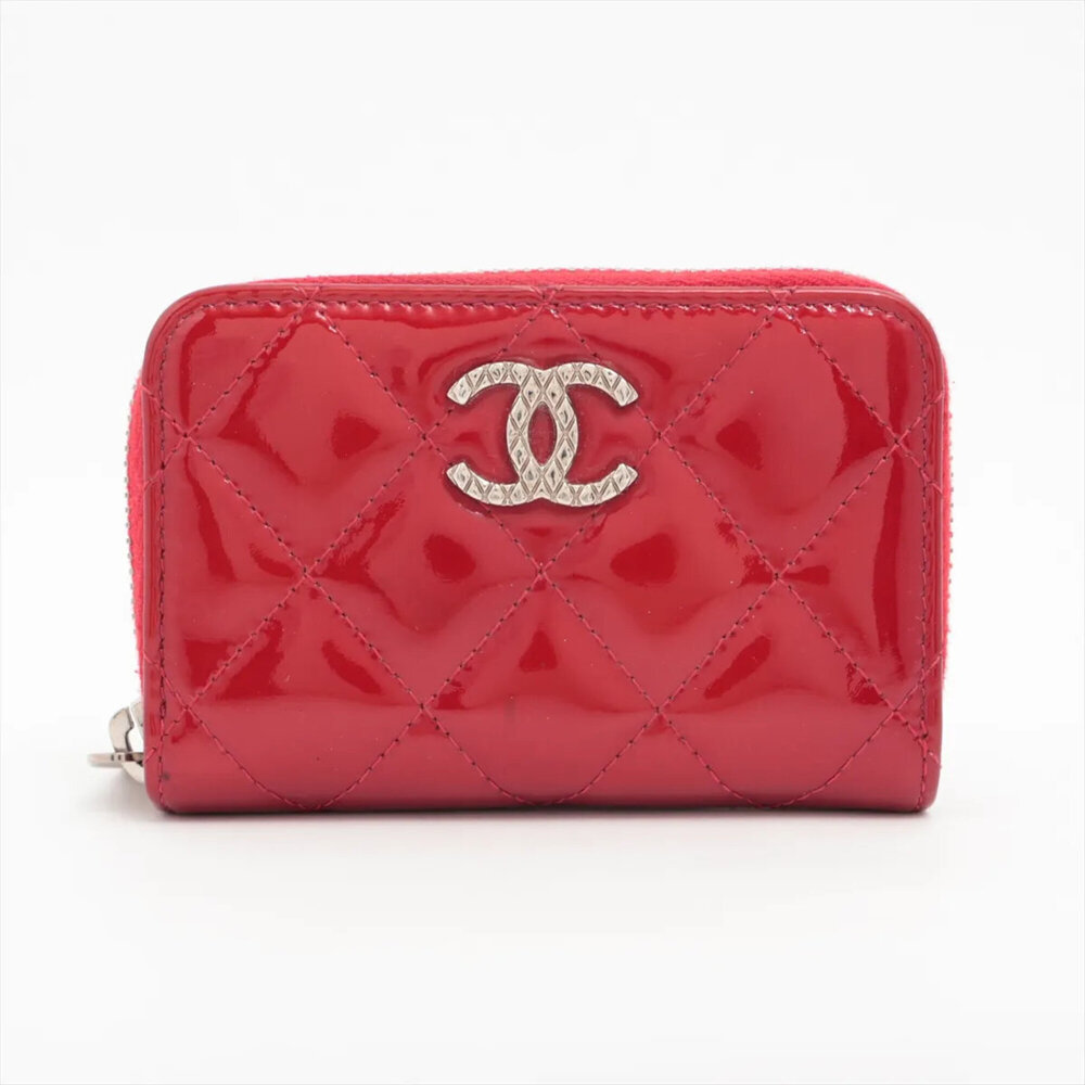 Chanel Matelassé Leather Wallet/Coin Purse with Serial Seal, Round Zipper Wal...